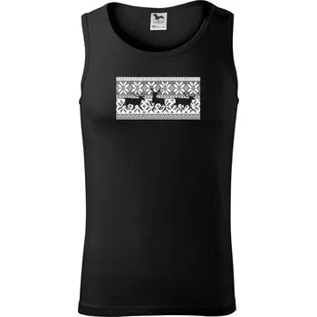 Pánské termoprádlo Jelen ve vánočním vzoru - Tílko pánské Core - M ( Černá )