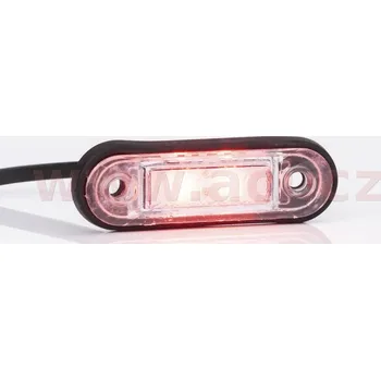 Cyklosvítilna poziční světlo LED oválné červené (85x27 mm) s držákem, 9908239