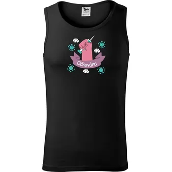 Očkována - ruka a stříkačka - Tílko pánské Core - XL ( Černá )