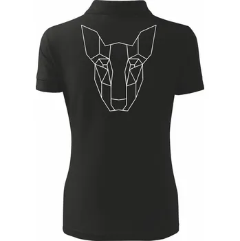 Americký Pit Bull Teriér - Geometrie - Polokošile dámská Pique Polo - 3XL ( Černá )