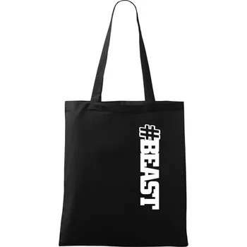 Nákupní taška Beast hashtag - Taška bavlněná - 42 x 38 cm ( Černá )