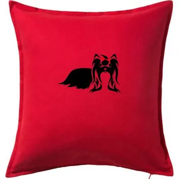 Polštář Shih-tzu fenka - Polštář 50x50 - 50x50 - Včetně výplně ( Červená )