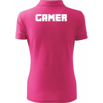 Gamer nápis - Polokošile dámská Pique Polo - XS ( Purpurová )