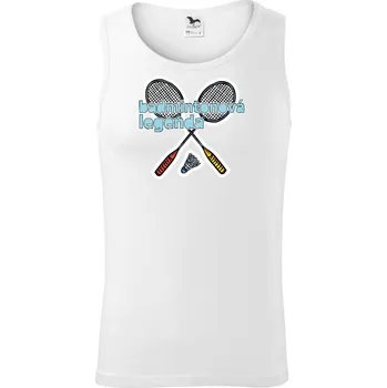Badmintonová legenda - Tílko pánské Core - 2XL ( Bílá )
