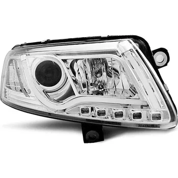 Přední světlomet TUNING-TEC Přední světla Audi A6 04-07 - chrom TUBE LIGHTS TRU DRL