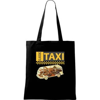 Nákupní taška Classic taxi - Taška bavlněná - 42 x 38 cm ( Černá )