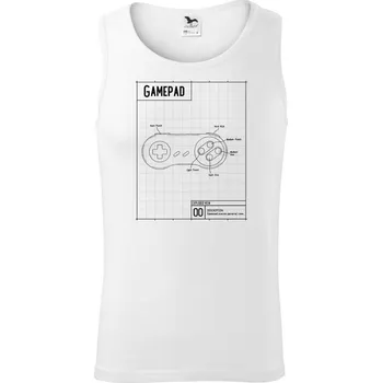 Pánské termoprádlo Nákres Gamepad jednoduchý - Tílko pánské Core - S ( Bílá )