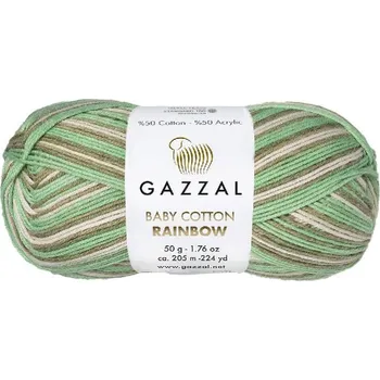 Příze Příze Gazzal Baby Cotton Rainbow 477