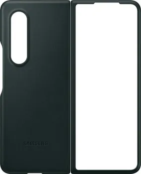 Pouzdro na mobilní telefon Samsung Leather Cover pro Samsung Galaxy Z Fold 3 zelené