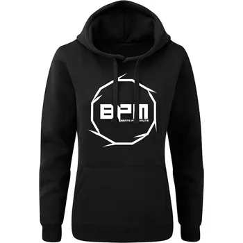 Dámská mikina Dámská mikina s kapucí BPM Round Velikost: XS, Barva: Černá