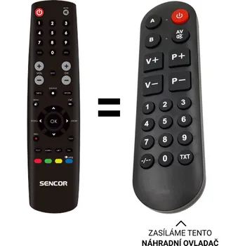Sencor SLE 2470T náhradní dálkový ovladač pro seniory.