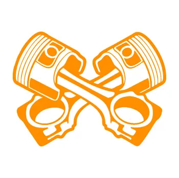 Samolepicí dekorace na vozidlo Písty 003 (06 - oranžová) SAMOLEPKA NA AUTO, NÁLEPKA, FÓLIE, POLEP, TUNING, VLASTNÍ TEXT, TISK, AUTOSAMOLEPKY.cz, POLEPY, OBRÁZEK, LOGO, 3D STICKERS