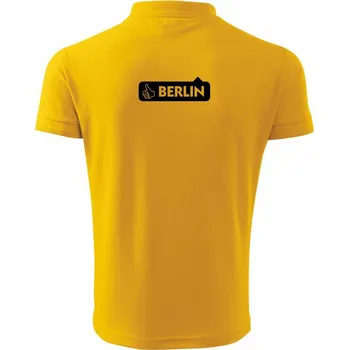 Pánská košile Berlin like - Polokošile pánská Pique Polo 203 - L ( Žlutá )