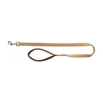 Vodítko pro psa Vodítko PREMIUM s vyplněnou rukojetí - karamel 100 × 2,0 cm