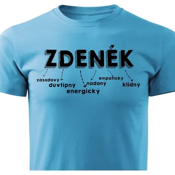Pánské tričko Zdeněk Barva: Tyrkysová, Velikost: XXXL