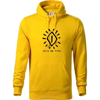Pánská mikina Díra na trhu - Mikina pánská Cape s kapucí - 2XL ( Žlutá )