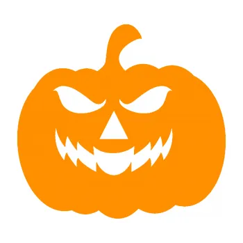 Samolepící dekorace Halloween 018 levá dýně (06 - oranžová) SAMOLEPKA NA AUTO, NÁLEPKA, FÓLIE, POLEP, TUNING, VLASTNÍ TEXT, TISK, AUTOSAMOLEPKY.cz, POLEPY, OBRÁZEK, LOGO, 3D STICKERS