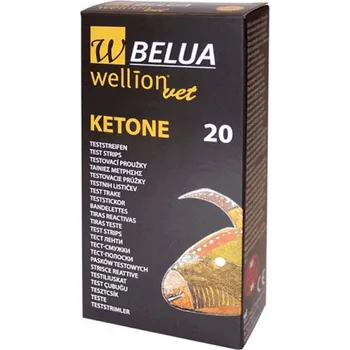 Diagnostický test Testovací proužky WellionVet BELUA pro krávy - ketolátky 20ks