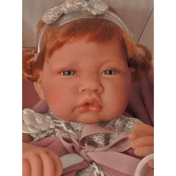 Panenka Realistické miminko - holčička -zrzavé vlásky od Antonio Juan (Recién Nacida Pareja Manta)