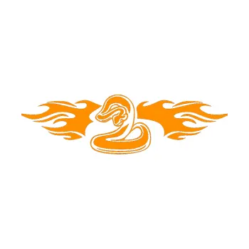 Samolepicí dekorace na vozidlo Animal flames 072 levá had (06 - oranžová) SAMOLEPKA NA AUTO, NÁLEPKA, FÓLIE, POLEP, TUNING, VLASTNÍ TEXT, TISK, AUTOSAMOLEPKY.cz, POLEPY, OBRÁZEK, LOGO, 3D STICKERS