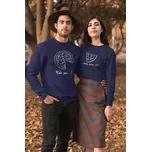 Unisex mikiny pro páry Pizza Barva: Královská modrá, Dámska velikost: XS, Pánska velikost: 2XL