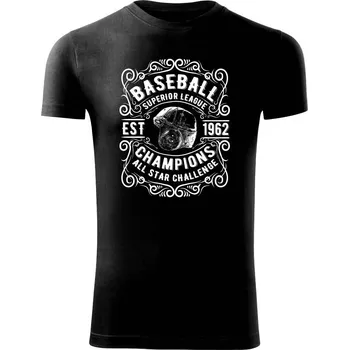 Baseball Superior League - Viper FIT - Pánské zůžené tričko - 2XL ( Černá )