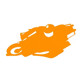 Samolepící dekorace Motorka 007 levá silniční motorky (06 - oranžová) SAMOLEPKA NA AUTO, NÁLEPKA, FÓLIE, POLEP, TUNING, VLASTNÍ TEXT, TISK, AUTOSAMOLEPKY.cz, POLEPY, OBRÁZEK, LOGO, 3D STICKERS