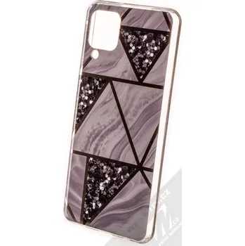 Pouzdro na mobilní telefon 1Mcz Geometric Marble Cover ochranný kryt pro Samsung Galaxy A12, Galaxy M12 šedá (grey)