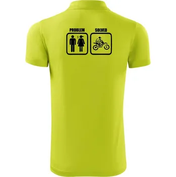Pánská košile Problém cross motorka - Polokošile Victory sportovní (dresovina) - 2XL ( Limetková )