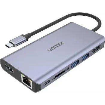 Masážní přístroj UNITEK uHUB S7 USB 3.2 Gen 1 (3.1 Gen 1) Type-C Grey