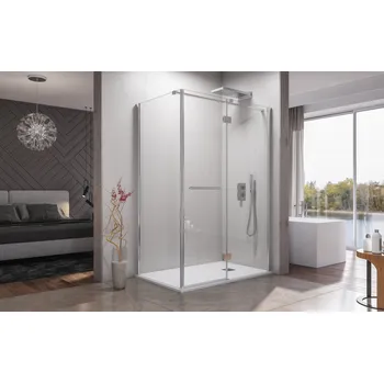 Aquatek CRYSTAL R53 CHROM Sprchová zástěna čiré sklo 8mm 140x90x200cm
