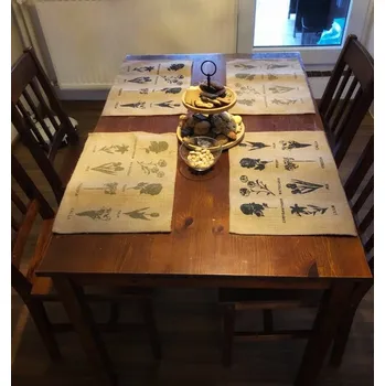 prostírání Jutové prostírání s potiskem Design: Šedý potisk