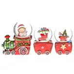 Decorium Sněžítko mašinka s vagónky 16,5 x 5 cm