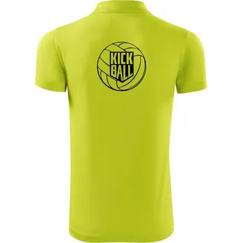 Pánská košile Kickball - míč - Polokošile Victory sportovní (dresovina) - XL ( Limetková )