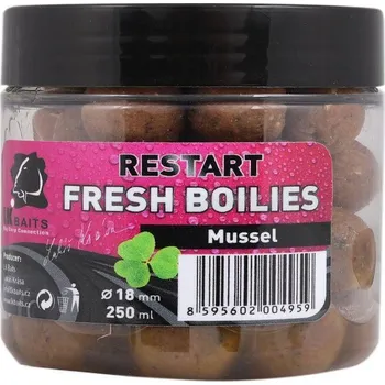 Boilies Fresh boilies LK Baits Restart 250ml - 18mm - Mussel