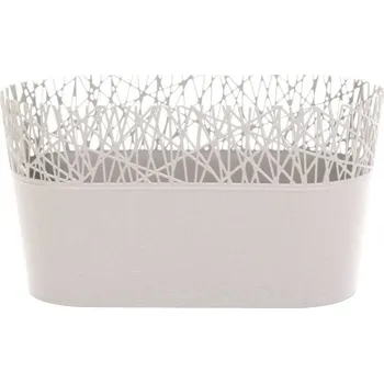 Květináč Truhlík s krajkou City 28,5cm - Bílá