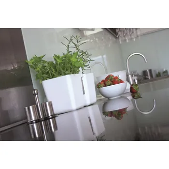 Květináč Květináč na bylinky Twins Cube 2,5l - Kávová