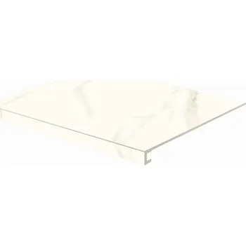 Dlažba Schodová Tvarovka Rako Cava bílá 60x53 cm lesk DCG65830.1