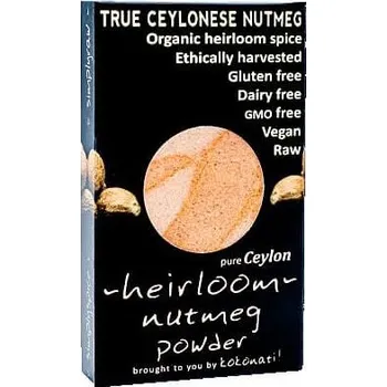 Koření Ceylon Kokonati | Bio Cejlonský muškátový oříšek mletý čerstvý - sbíraný a sušený v době sklizně - 30 g