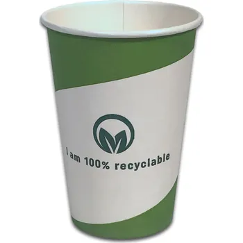Jednorázové nádobí Papírový kelímek -BIO- GO TO GREEN - M, 0,2l, 280 ml, 8 OZ, (O 80 mm) [50 ks]
