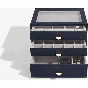 Šperkovnice Šperkovnice se šuplíky 3 v 1 Stackers Navy Pebble Classic Drawers | tmavě modrá 75890