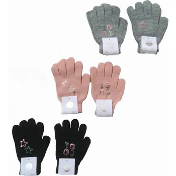 YO DÍVČÍ RUKAVICE "COOL" Barva: růžová/hvězda, Velikost: 16 cm