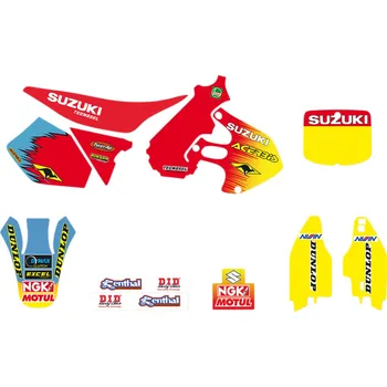 Polep vozidla Sada polepů TECNOSEL pro SUZUKI RM 125 / 250 1999-2000 (Příslušenství pro motokros, retro graphic kit )
