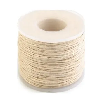 Příze Oděvní šňůra 100% bavlna, 2 mm, režná světlá, galanterie, metráž