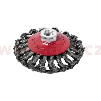 Drátěný kartáč Miskový kartáč, prům. 100 mm, drát 0,5 mm, M14x2 mm (copánkový), LUKAS (Německo), SH K0029