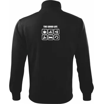 Pánská mikina Good life voda - Mikina bez kapuce Adventure - M ( Černá )