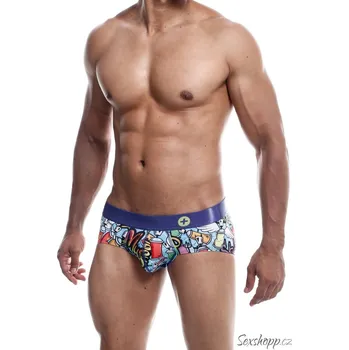 Pánské erotické prádlo Pestrobarevné pánské slipy Hipster Brief, M