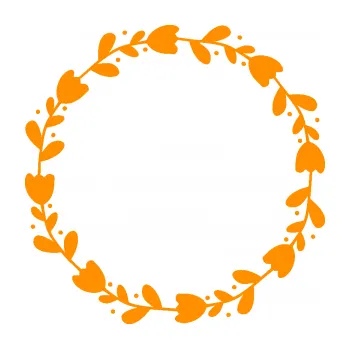 Samolepící dekorace Květina dekor 019 věneček (06 - oranžová) SAMOLEPKA NA AUTO, NÁLEPKA, FÓLIE, POLEP, TUNING, VLASTNÍ TEXT, TISK, AUTOSAMOLEPKY.cz, POLEPY, OBRÁZEK, LOGO, 3D STICKERS