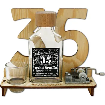 Žertovný předmět Značka na výročí 35 let s flašinetem SK