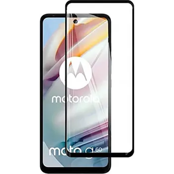 Picasee 3D ochranné tvrzené sklo s rámečkem pro Motorola Moto G60 - černé